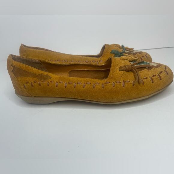 Vintage leather L J Simone New York loafers shoes flats 7 tassel boho - Picture 6 of 11